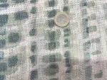 Voilage Blanc et vert Aspect Coton Plombé – Largeur 3 m