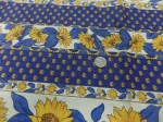 Coupon de tissu provençal tournesol bleu et jaune