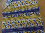 Coupon de tissu provençal tournesol bleu et jaune