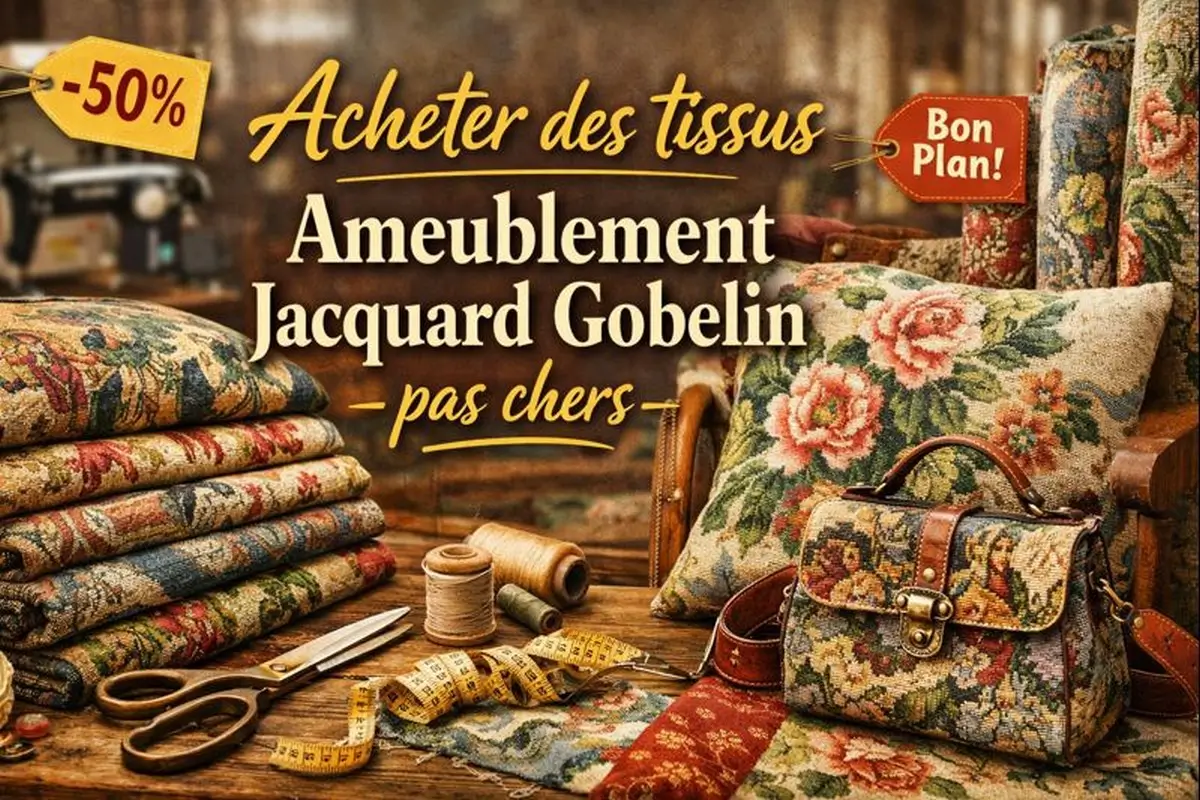 Tissus ameublement Jacquard Gobelin pas chers avec motifs tapisserie, utilisés pour coussins, sacs et décoration intérieure DIY