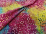 Coton Batik Tie & Dye – Motifs Floraux Répétitifs Double Face