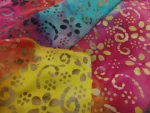 Coton Batik Tie & Dye – Motifs Floraux Répétitifs Double Face