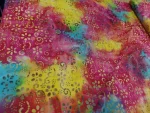 Coton Batik Tie & Dye – Motifs Floraux Répétitifs Double Face