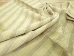 Coupon 1.10 m de Tissu à Rayures Naturelles Velours Plissé Doré