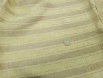Coupon 1.10 m de Tissu à Rayures Naturelles Velours Plissé Doré