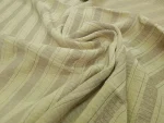Coupon 1.10 m de Tissu à Rayures Naturelles Velours Plissé Doré