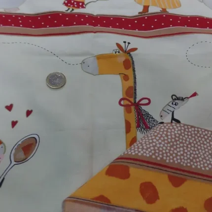 Coupon de Coton Imprimé Enfant – Animaux de la Jungle