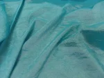 Coupon de Taffetas Bleu Reflets Blanc