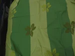 Coupon de Toile de Coton Rayée Vert Anis & Vert