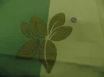Coupon de Toile de Coton Rayée Vert Anis & Vert