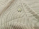 Coupon de Voile Coton Soie Écru à Fines Rayures Beige