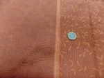Coupon de Jacquard Coton Rouille – Motif Feuillage Tissé