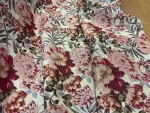 Tissu Gobelin Beige Motifs Grosses Fleurs