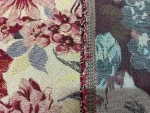 Tissu Gobelin Beige Motifs Grosses Fleurs