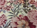 Tissu Gobelin Beige Motifs Grosses Fleurs