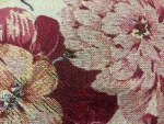 Tissu Gobelin Beige Motifs Grosses Fleurs