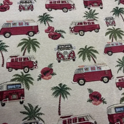 Tissu Gobelin Van Volkswagen Vintage