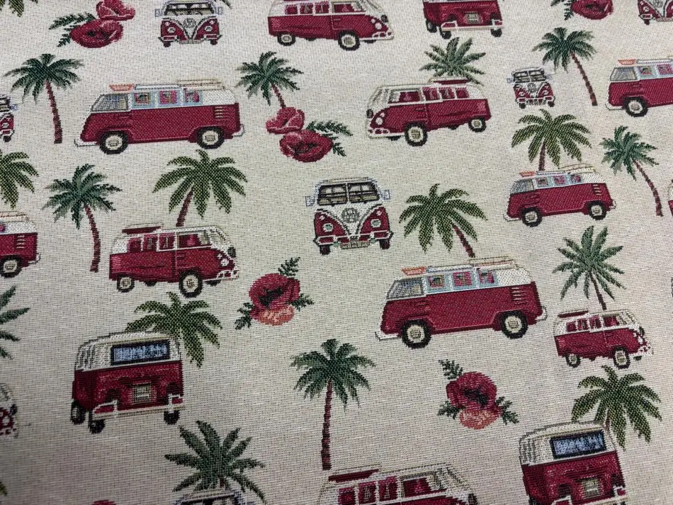 Tissu Gobelin Van Volkswagen Vintage