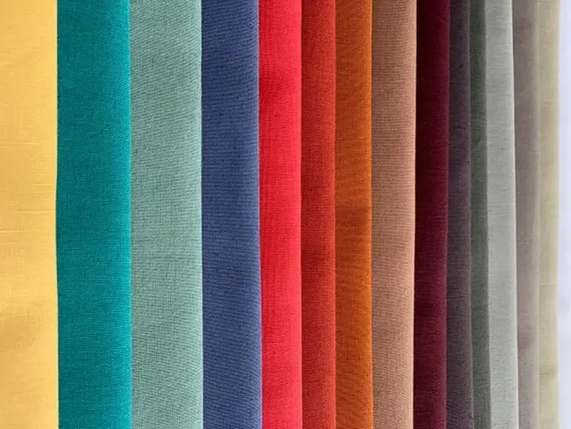 échantillons de tissus coton bio lin lavé viscose recyclée