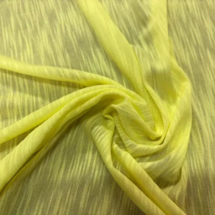 tissu Jersey coton flammé jaune