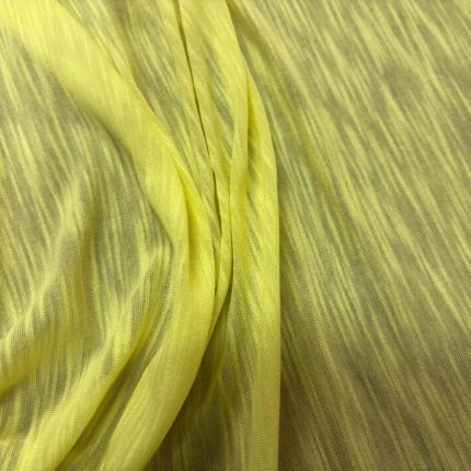 tissu Jersey coton flammé jaune