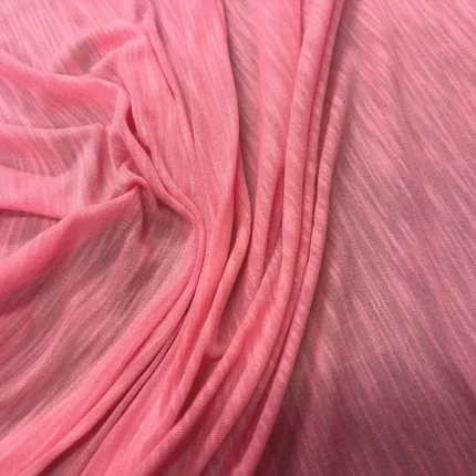 TISSU Jersey coton flammé saumon