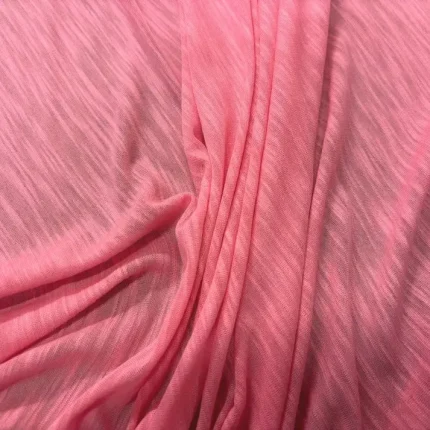 Jersey coton flammé saumon