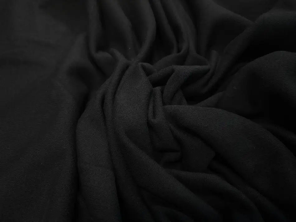 Jersey molletonné noir pour jogging