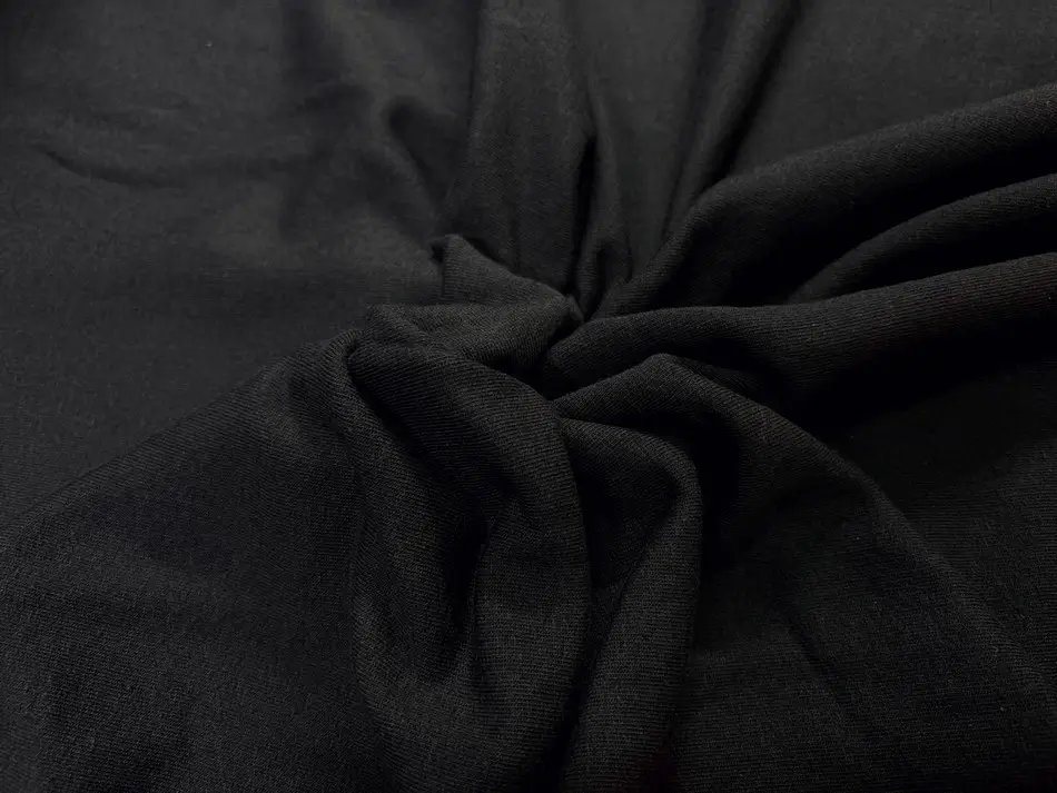 Jersey molletonné noir pour jogging