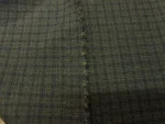 Tergal bi stretch kaki marron a carreaux