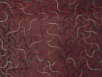 Doublure matelassée taffetas bordeaux façonné doublée polaire