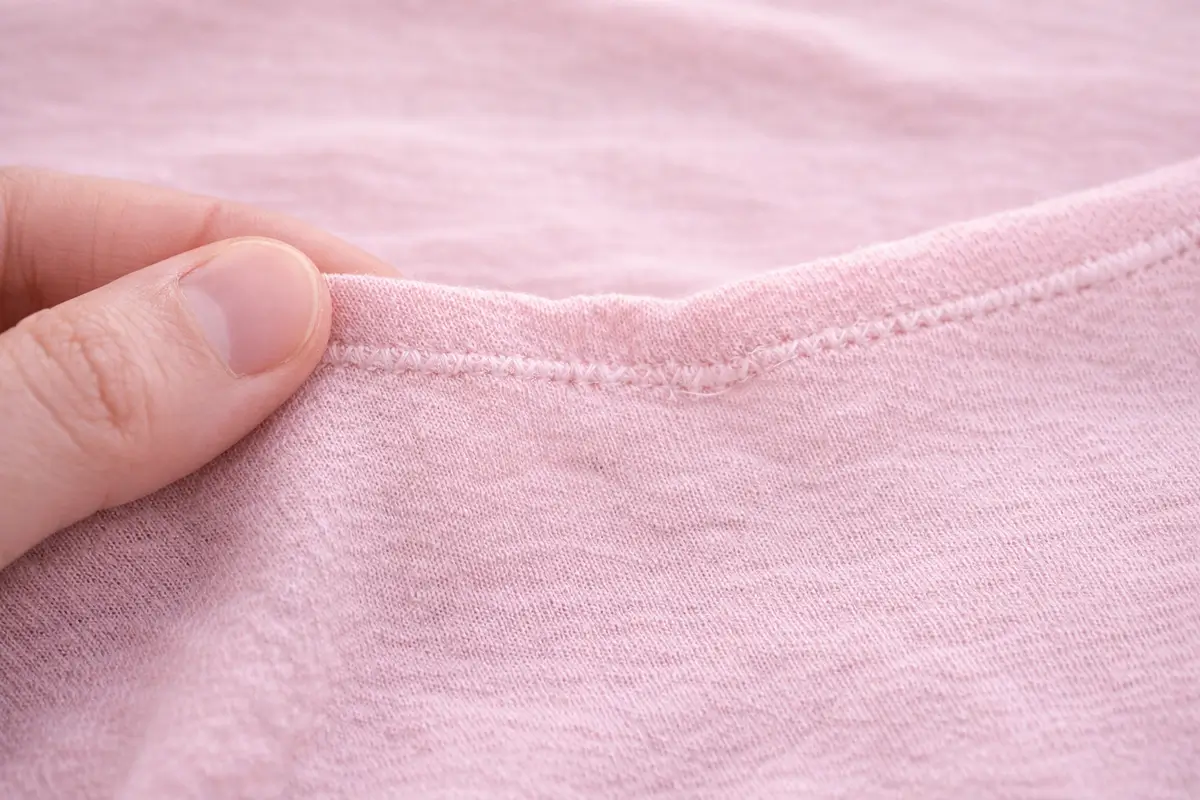 Couture irrégulière et légère fronce causées par un fil inadapté ou un enfilage incorrect de la machine