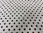 Polyester blanc à pois noir léger extensible
