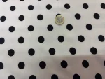 Polyester blanc à pois noir léger extensible