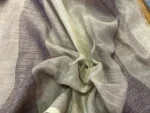 Voile de lin 3 m de large aux teintes grège, taupe et violine
