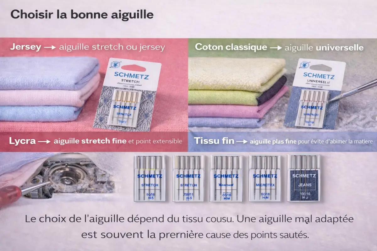 choisir la bonne aiguille selon le tissu