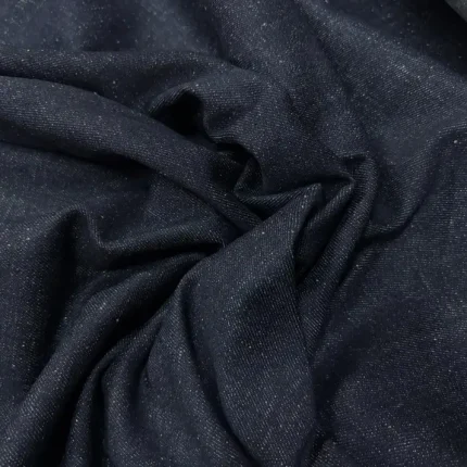 tissu Jean bleu lycra chiné épais – tissu denim 440 g m²