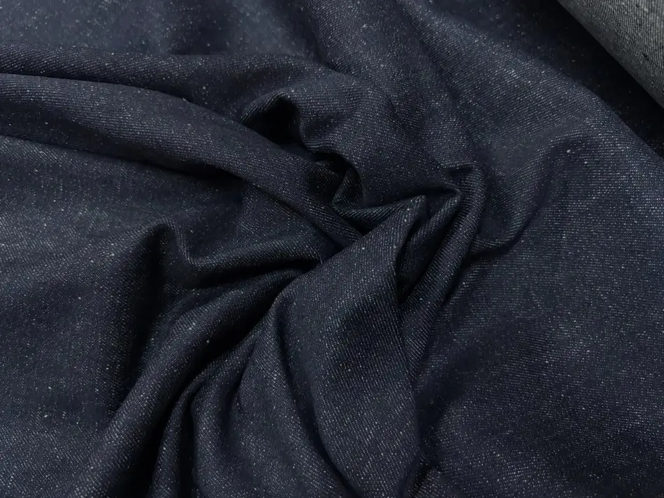tissu Jean bleu lycra chiné épais – tissu denim 440 g m²