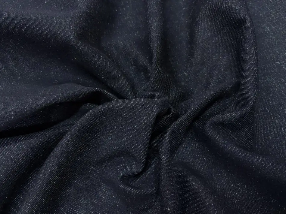 Jean bleu lycra chiné épais – tissu denim 440 g m²