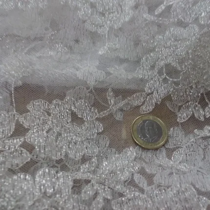 Résille dentelle blanche festonnée