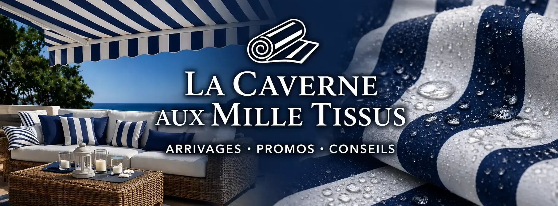 bannière de présentation sur le site de la caverne aux mille tissus