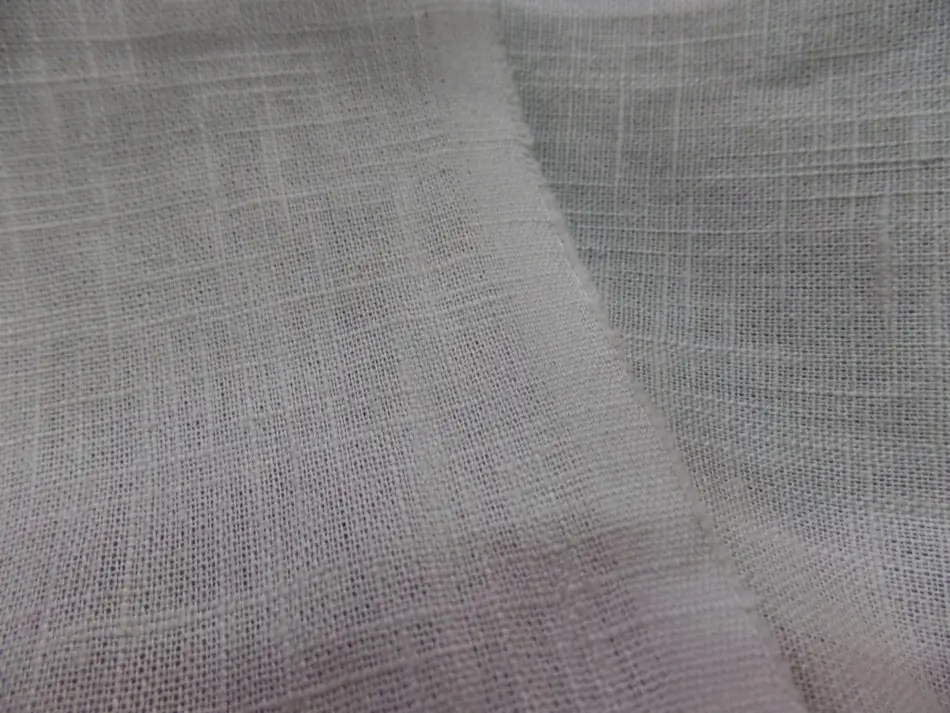 Toile coton et lin beige pour couture grande taille naturelle et élégante