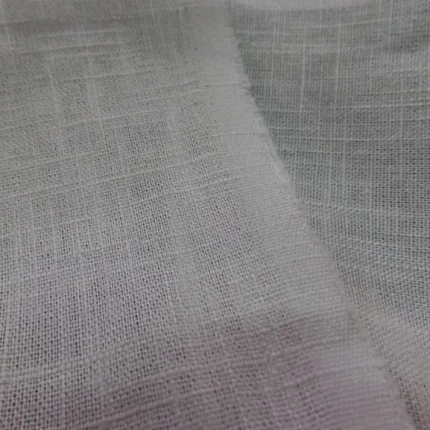 Toile coton et lin beige au mètre – tissu naturel et résistant