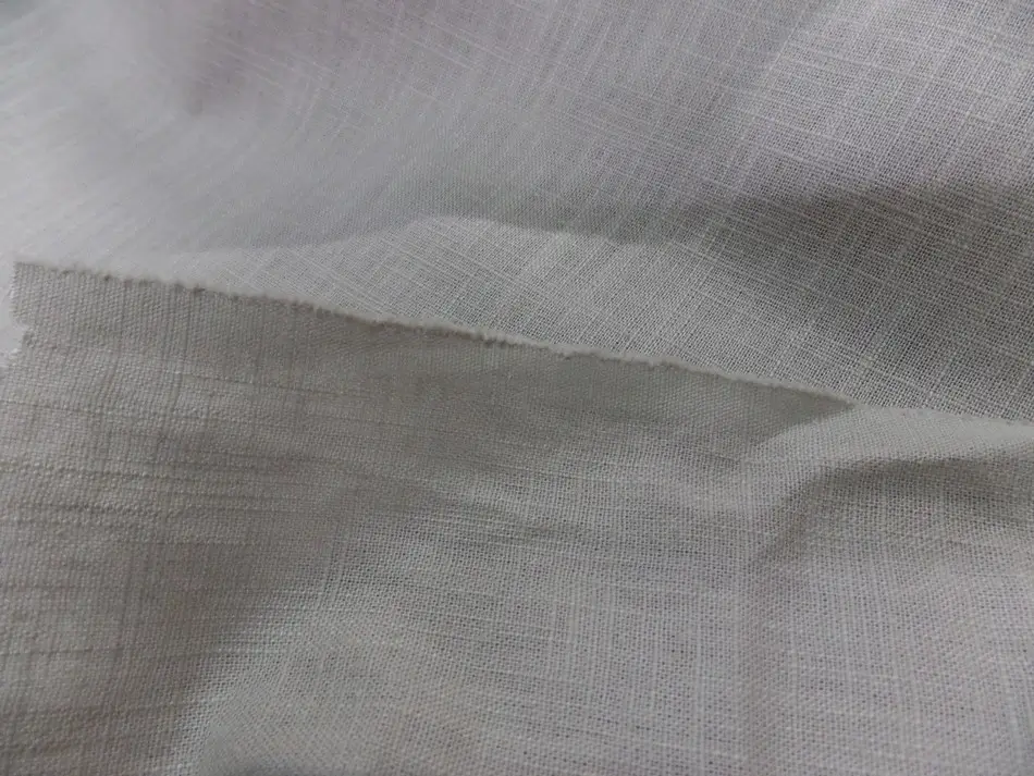 Toile coton et lin beige au mètre – tissu naturel et résistant