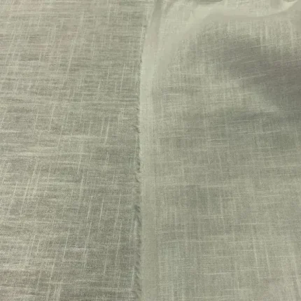 Toile coton et lin blanc cassé au mètre – tissu naturel