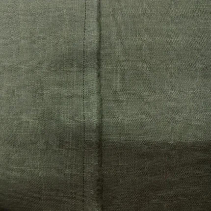 Toile coton et lin kaki au mètre – tissu naturel et résistant 240 g m²