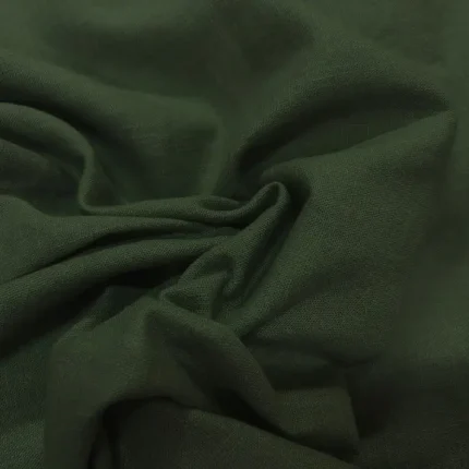 Toile coton et lin vert bouteille au mètre – tissu naturel et résistant 240 g m²