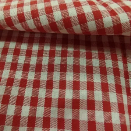 Vichy coton rouge et blanc au mètre
