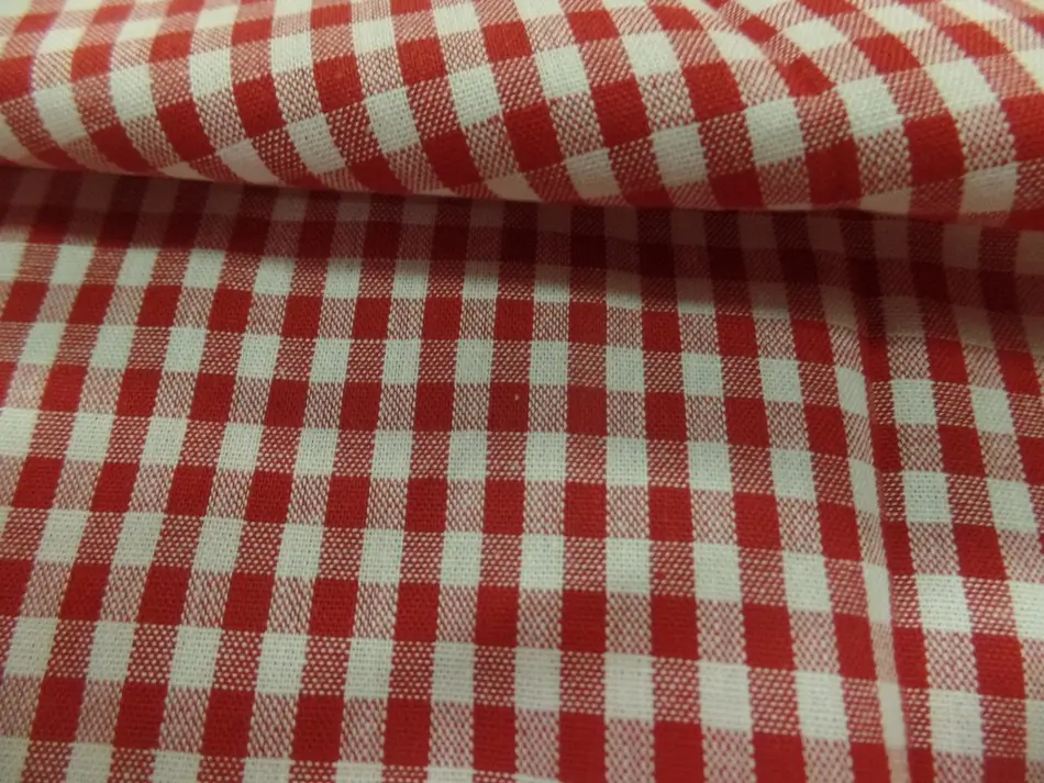 Vichy coton rouge et blanc au mètre